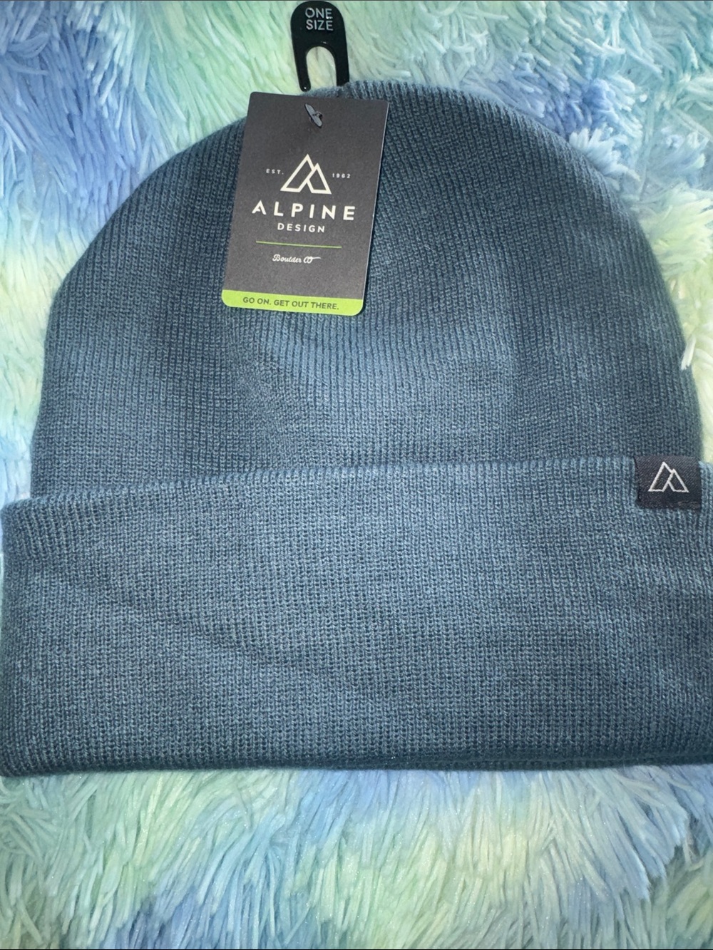 Alpine Design Men's Slate “light blue” Cuffed Knit Beanie
